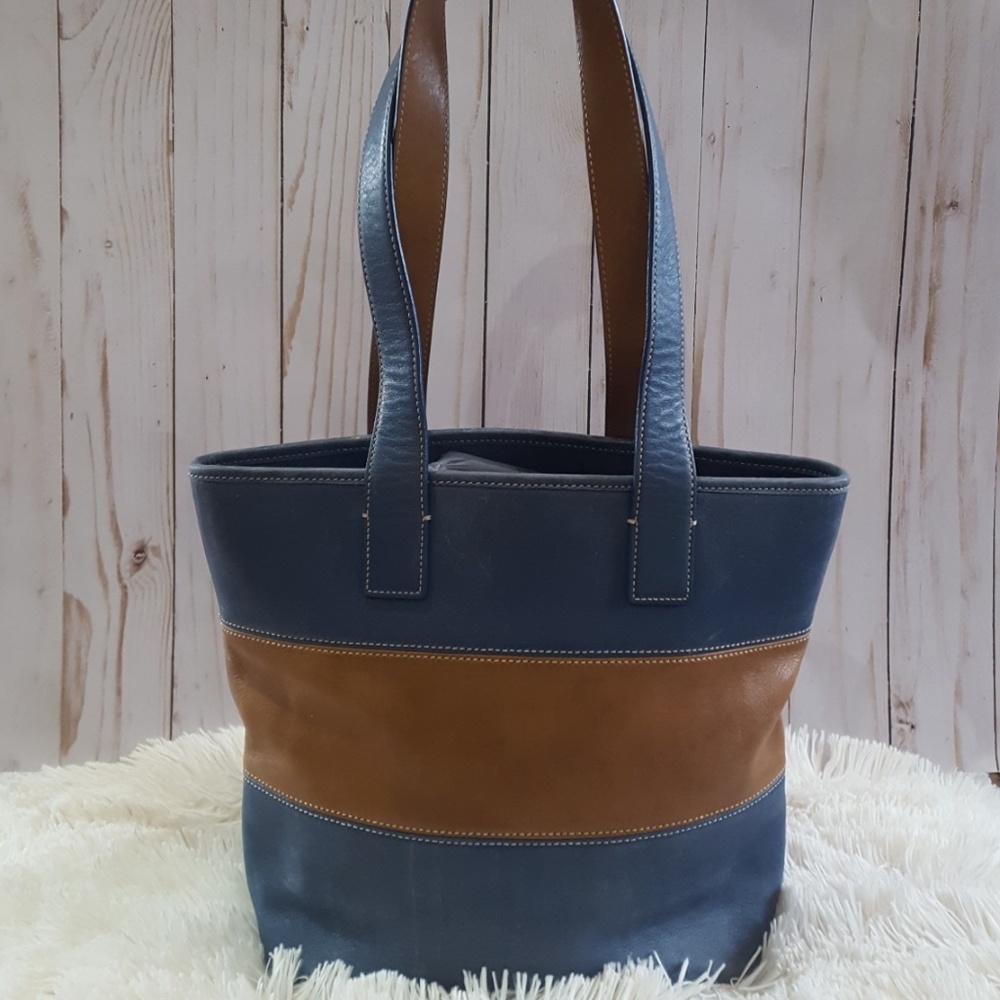 Coach Vintage Rugby Stripe Tote/ Shoulder Bag